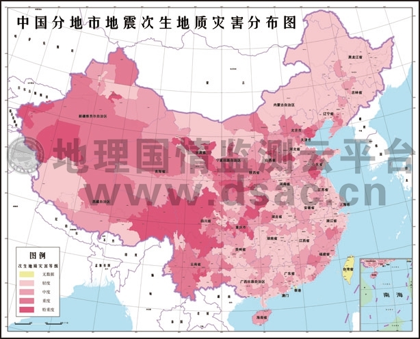 地震次生地質(zhì)災(zāi)害分布圖